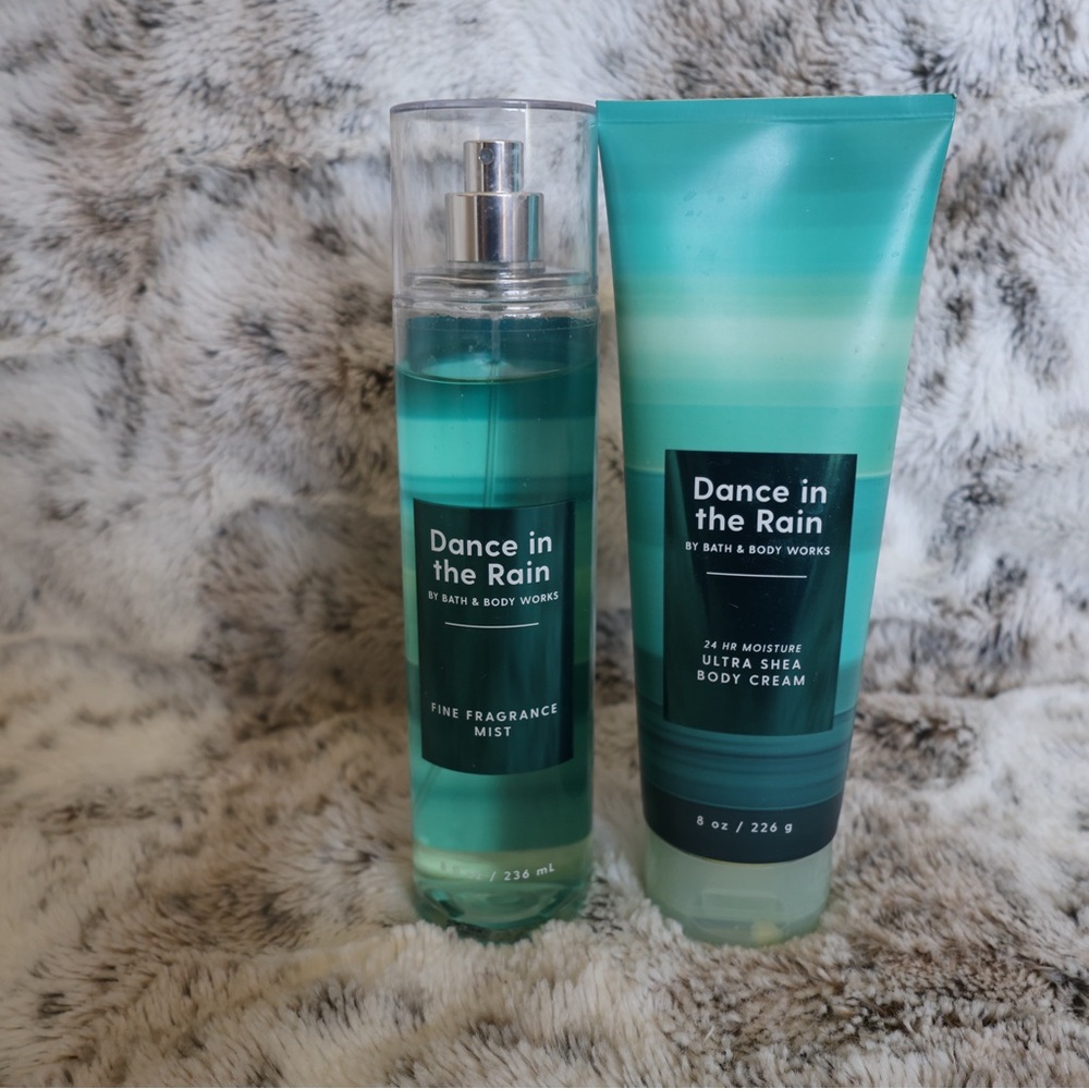 Bath & Body Works Dance in the Rain Mist and Cream Set